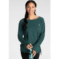 KangaROOS Langarmshirt mit Rundhals, figurumspielende Passform, hüftbedeckende Länge