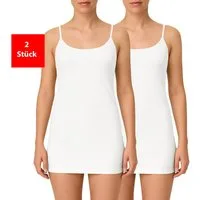 Fashionschmiede Spaghettitop Damen Unterhemd aus 100 % Baumwolle im praktischen 2er & 4er Pack (Packung, 2-tlg., 2er Pack) Weiche Baumwollqualität im praktischen Mehrfach-Pack