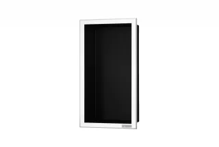ESS BOX 10 Schwarz Wandnische 15x30x10 cm Rahmen Poliert BOX Black, inkl. Rohbauset, BOX-15x30x10-PB BOX-15x30x10-PB