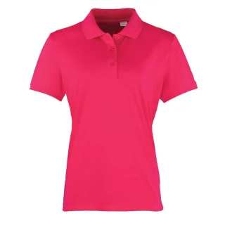 Premier - "Coolchecker" Poloshirt für Damen (Leuchtend Pink)