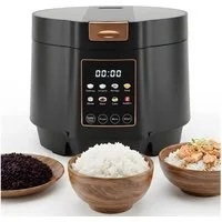 CkeyiN Pro Reiskocher Groß,5L Multikocher,Intelligenter Rice Cooker,9 Programmen, 1200 W, Reservierungsfunktion,Zeitsteuerung,mit Messbecher&Reislöffel