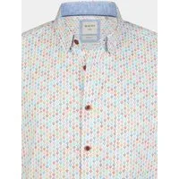 Haupt Kurzarmhemd Modern Fit Kurzarm Popeline-Herrenhemd Allover-Sternenmuster Sommer