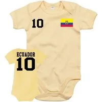 Blondie & Brownie Strampler Kinder Baby Ecuador Sport Trikot Fußball Handball Weltmeister Copa