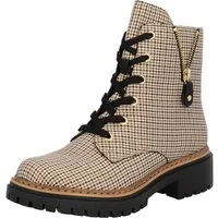 Rieker Schnürstiefelette Schnürboots, Herbstboots, Profilsohle, Blockabsatz, im Pepita-Look