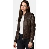 Tazzio Lederjacke F521 moderne & zeitlose Damen Jacke im Biker Look