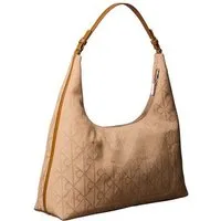 Calvin Klein Schultertasche EMBLEM JACQUARD SHOULDER BAG, Damen Handtasche, Umhängetasche, Schultertasche