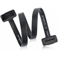 Bolwins K50C OBD2 OBD Verlängerung Kabel 16pol Stecker zu Buchse Auto Extender Elektro-Kabel, OBD2 16-Pin Stecker, OBD2 16-Pin Buchse (100 cm), Verlängert OBD2-Anschluss, reduziert Stecker-Verschleiß