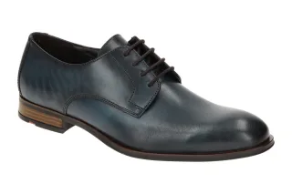 LLOYD 25-506-28 Herren Businessschuhe Ocean Blau Glattleder Blockabsatz