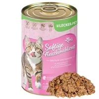 Lecker.Pet 6 x 400 g Lecker.Pet® Leo's Fleischmahlzeit Pute & Gemüse Nassfutter Pute, Nassfutter für: Katze