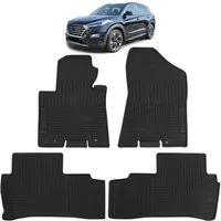 Tenzo-R Passform-Fußmatten Auto Gummi Fußmatten Schwarz Premium Set für Hyundai Tucson 15-20