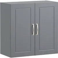 SoBuy Hängeschrank FRG231, Hängeschrank Badezimmerschrank Badschrank Wandschrank Küchenschrank, 30 x 60 x 60 cm, mit 2 Türen, Bad, Küche