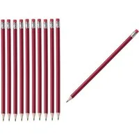 Macma Bleistift 10 Bleistifte mit Radierer / HB / ohne Herstellerlogo / Farbe: lackier
