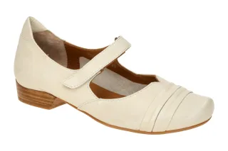 Everybody 30511H2296 GL803 GERNA Damenschuhe beige Klettverschluss Holzoptik