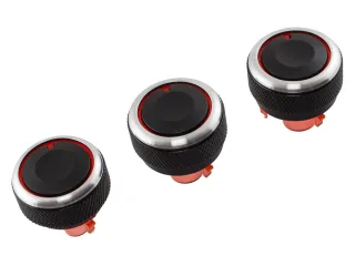 Alu Chrom Dreh Schalter Regler Heizung Klima AC Lüftung für Peugeot 307 2001-11
