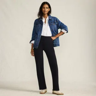 Stretch-Freizeithose Straight Fit Starfish Pant für Damen in Tall-Größe, Damen, size: tall, Schwarz, Baumwoll-Mischung, by Lands' End
