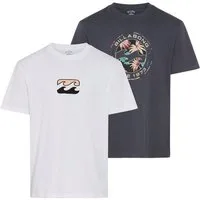 Billabong T-Shirt ROTOR ICON DOUBLEPACK (2-tlg) Doppelpack, mit 2 T-Shirts, Kurzarm, aus Baumwoll-Jersey