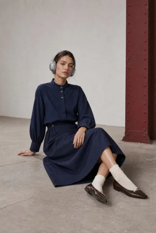 Jane Lushka - Angelika top technical jersey blue - Gr. - S