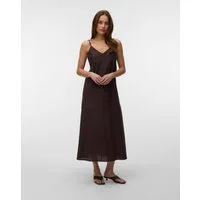 Vero Moda Trägerkleid VMSELMA 7/8 SINGLET DRESS NOOS Baumwollmischung, mit Leinen, verstellbare Spaghettiträger