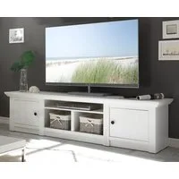 Furn.Design Lowboard Hooge (TV Unterschrank in Pinie weiß Landhaus, 2-türig), Breite 194 cm