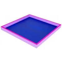 Giftcompany Tablett Tablett Neo Quadratisch Dunkelblau, Neon Lila (32x32cm)