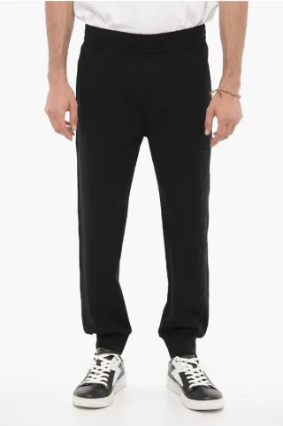 Skinny Fit JUMBLED BOLTS Jogginghose mit Stickereien in Schwarz