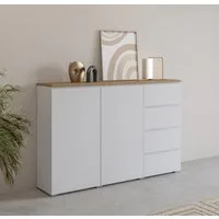 OTTO home Highboard Modo, Breite 150 cm, moderne grifflose Kommode 2Türen/4 SK, Schubladenkommode mit viel Stauraum, Einlegeböden verstellbar
