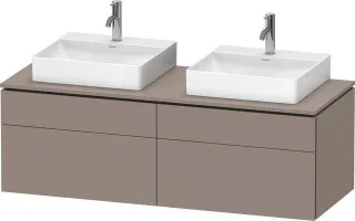 Duravit L-Cube Konsolenwaschtischunterbau wandhängend Basalt Matt 1420x550x482 mm - LC4872B43430000 LC4872B43430000