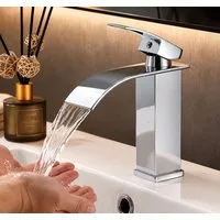 Homeline Badarmatur Waschtischarmatur Wasserhahn Bad Badarmatur Armatur Schwarz / Chrom (Mischbatterie ist flexibel, Schläuche., Mit Schläuche)