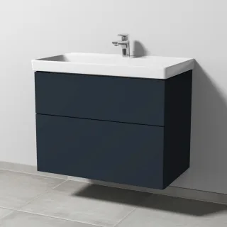 Sanipa 3way Waschtischunterbau zu Villeroy & Boch Avento Waschtisch mit 2 Auszügen, Marine-Matt SP6231R