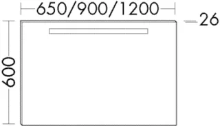 Burgbad Leuchtspiegel Eqio Lack Matt 600x1000x26 Eqio Lack Matt, SIGP100PN648 SIGP100PN648