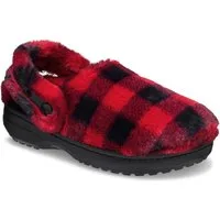 Crocs Classic Buff Check Cozzy Slipper Hausschuh Pantoffel, Mule mit kariertem Muster