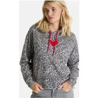 Lieblingsstück Rundhalspullover Hoodie Damen - MIO - anthra meliert
