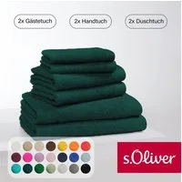 s.Oliver Handtuch Set s.Oliver, Premium Qualität, 600 gr/m², Walkfrottier (Set, 6-St), 2 Gästetücher 30x50, 2 Handtücher 50x100, 2 Duschtücher 70x140