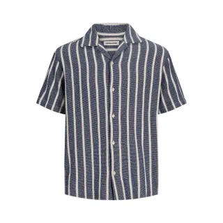Jack & Jones Überhemd Coba Stripe Resort Hemd Blau