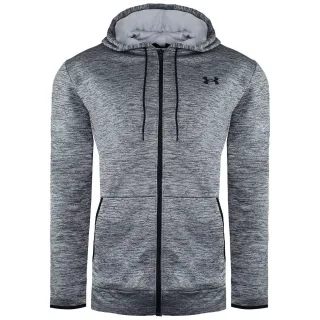 Under Armour Langarm Zip Up Grey Herren Fleece Fleece Kapuze -Gleisjacke 1357110 014