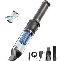 KLAMER Akku-Handstaubsauger 140W, Leistungsstark mit 16.000 PA und 36 min Laufzeit, Kabelloser Ha…, 140 W, beutellos, 2 Stufen, kabellos, wechselbarer HEPA-Filter