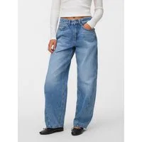 Vero Moda Weite Jeans VMZOE MR BARREL DNM JEANS LI3154 NOOS Baumwolle, mid waist, loose fit