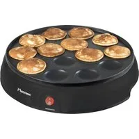 bestron Poffertjes-Maker APFM700, 800 W, 14 Mini-Pfannkuchen mit Antihaftbeschichtung