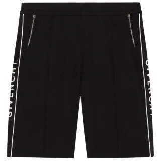 Schwarze Shorts mit klassischer Passform und seitlichem Logo von Givenchy