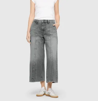 MAC - MAC JEANS - JUNA, Fluid comfort denim grau - Gr. - 38