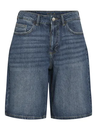VILA - VIJAF RW BERMUDA SHORTS MBD/BFS medium blue denim - Gr. - 42