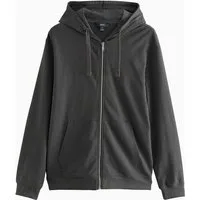 Next Kapuzensweatshirt Leichte Velours-Kapuzenjacke mit Reißverschluss (1-tlg)