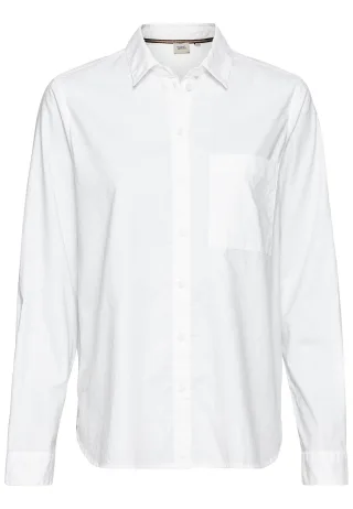 camel active - Langarm Bluse aus reiner Baumwolle milk white - Gr. - M