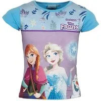 Disney Print-Shirt Disney Die Eiskönigin Mädchen Kinder kurzarm T-Shirt 100% Baumwolle, Gr. 98 bis 128