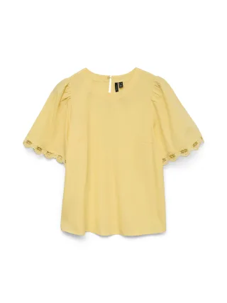 VERO MODA - VMSANA 2/4 TOP WVN Golden Haze - Gr. - L