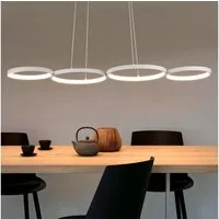 Nettlife LED Pendelleuchte Esszimmer Dimmbar mit Fernbedienung Weiß 54 W 88CM, Höhenverstellbar, LED fest integriert, Warmweiß Neutralweiß Kaltweiß, Wohnzimmer Schlafzimmer