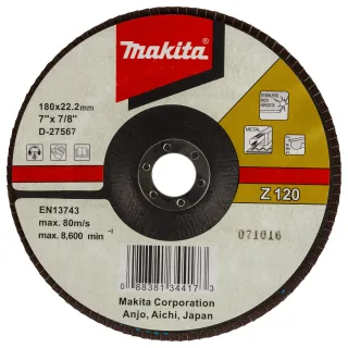 Makita Fächerschleifscheibe 180mm Z120 - D-27567