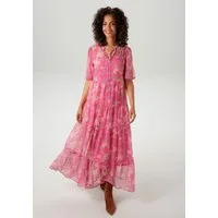 Aniston CASUAL Sommerkleid mit fantasievollem Blumen- und Paisley-Druck