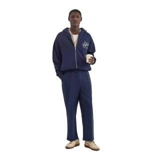 Nautica - "Strat" Kapuzenpullover für Herren, Durchgehender Reißverschluss (Dunkel-Marineblau)