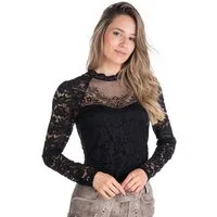 Hangowear Trachtenbluse Blusenshirt Damen - GIORGIA - schwarz